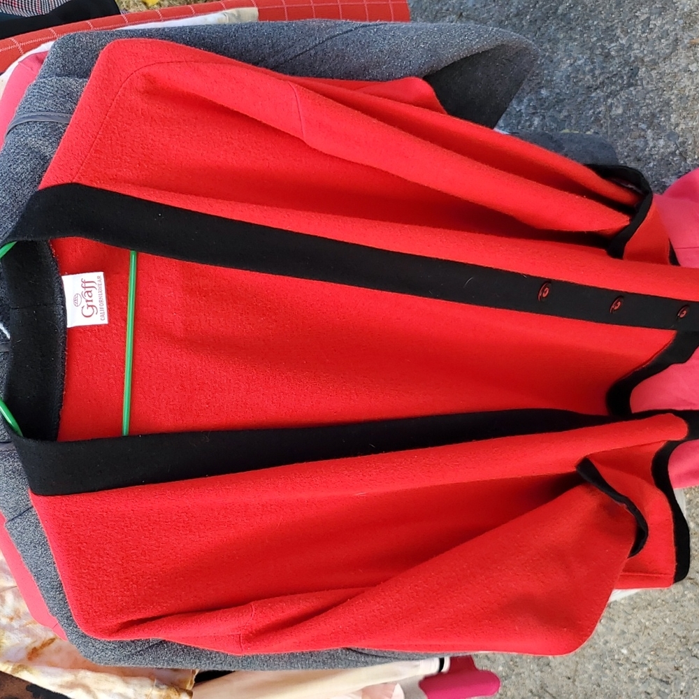 Vintage Graff Button Up Sweater Red L/XL